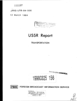 USSR Report Transportation