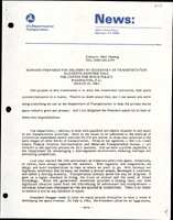 Remarks Prepared for Delivery by Secretary of Transportation Elizabeth Hanford Dole at the Center for Space Policy