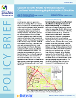 Exposure to TrafficRelated Air Pollution is Rarely Considered When Planning Bicycle Routes but It Should Be Policy Brief