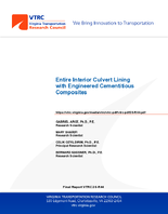 Entire Interior Culvert Lining With Engineered Cementitious Composites