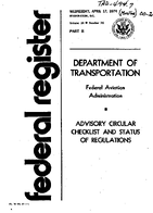 AC 002AA Advisory Circular Checklist and Status of Regulations