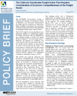 The California Sustainable Freight Action Plan Requires Consideration of Economic Competitiveness of the Freight Sector Policy Brief
