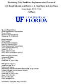 Examining Data Needs and Implementation Process of AVBased Microtransit Service A Case Study in Lake Nona