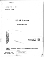 USSR Report Transportation