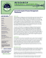 Economic Impact of Access Management Treatments Research Project Capsule 224SS