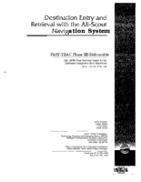 Destination Entry And Retrieval With The AliScout Navigation System FastTrac Phase Iib Deliverable