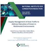 Supply Management of Auto Traffic to Address Starvation of Green in Multimodal Environments