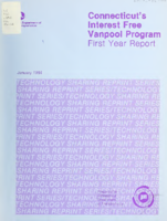 Interest free vanpool program  first year report