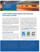 Federal Highway Administration FHWA work zone driver model software
