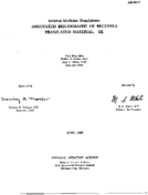 Aviation medicine translations  annotated bibliography of recently translated material III