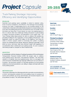 Truck Parking Shortage Improving Efficiency and Identifying Opportunities Summary
