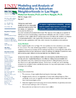 Modeling and Analysis of Walkability in Suburban Neighborhoods in Las Vegas Summary