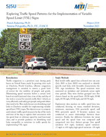 Exploring Traffic Speed Patterns for the Implementation of Variable Speed Limit VSL Signs Research Brief