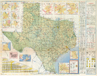 Texas Official Highway Travel Map January 1 1953