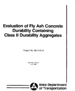 Evaluation of fly ash concrete durability containing class II durability aggregates