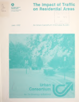 The Impact of traffic on residential areas  an Urban Consortium information bulletin