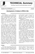 Development of Indianas SPS9A Site Technical Summary