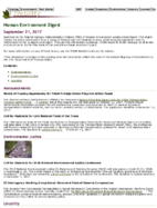 Human Environment Digest September 21 2017