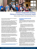 Wasatch Transportation Academy Piloting an Investment in Community Capital Project Brief