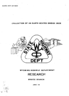 Evaluation of an earth heated bridge deck