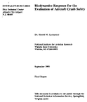 Biodynamics Response for the Evaluation of Aircraft Crash Safety