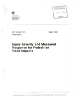 Injury Severity and Measured Response for Pedestrian Head Impacts