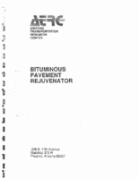 Product evaluation  bituminous pavement rejuvenator