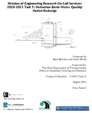 Division of Engineering Research OnCall Services 20202023 Task 5 Detention Basin Water Quality Outlet Redesign