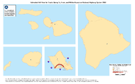 Estimated FAF Flow for Trucks Going To From and Within Hawaii on National Highway System 2050