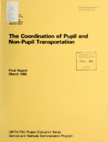 The Coordination of Pupil and Nonpupil Transportation