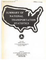 Summary of National Transportation Statistics 1976