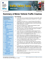 Traffic Safety Facts 2022 Data Summary of Motor Vehicle Traffic Crashes