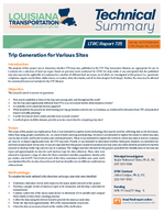 Trip Generation for Various Sites Technical Summary