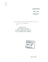 Report of the Safety Review Task Force on Federal Aviation Administration Flight Standards Safety Program