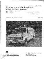 Evaluation of the PAVEDEX Road Survey System in Iowa