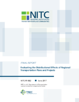 Evaluating the distributional effects of regional transportation plans and projects  final report