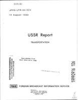 USSR Report Transportation