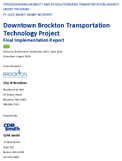 Downtown Brockton Transportation Technology Project Final Implementation Report