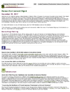 Human Environment Digest December 28 2017