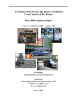 South Lake Tahoe Coordinated Transit System Project  Phase III Evaluation Report