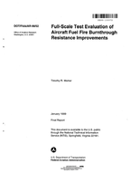 FullScale Test Evaluation of Aircraft Fuel Fire Burnthrough Resistance Improvements