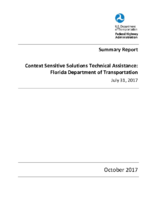 Context Sensitive Solutions Technical Assistance Florida Department of Transportation