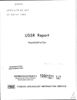 USSR Report Transportation
