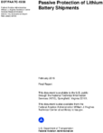 Passive Protection of Lithium Battery Shipments