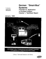 German Smart Bus Systems Potential For Application In Portland Oregon Volume 1 Technical Report
