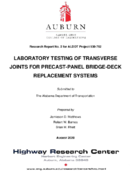 Laboratory Testing of Transverse Joints for PrecastPanel BridgeDeck Replacement Systems