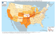 Estimated FAF Flow for Trucks Passing Through Kansas on National Highway System 2017