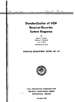 Standardization of VOR ReceiverRecorder System Response