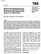 Effects of Charging Infrastructure Characteristics on Electric Vehicle Preferences of New and Used Car Buyers in the United States