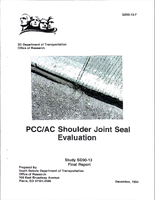 PCCAC Shoulder Joint Sealant Evaluation